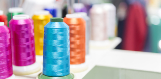 spools of thread for clothing manufacturing