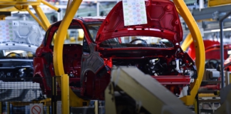car on assembly line
