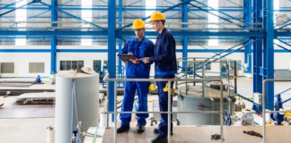 manufacturing, plant, hard hats, workers