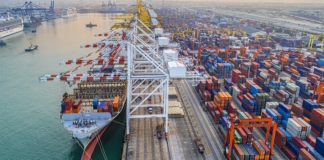 shipping, ship, containers, dock, port