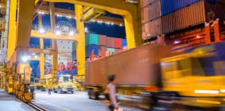 truck, supply chain, shipping dock