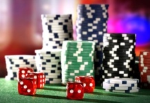 gambling, chips, dice