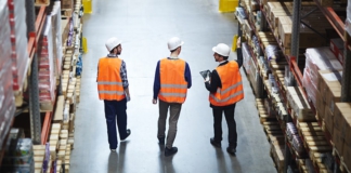 inventory accuracy, warehouse, workers, hardhats