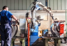 cobots, worker, factory, robotics