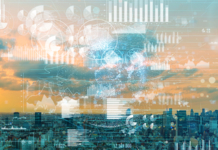 clouds, city, skyline, sky