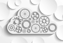cloud, shop floor digitization, circles, gears