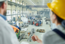 factory, innovation, hardhats