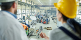 factory, innovation, hardhats