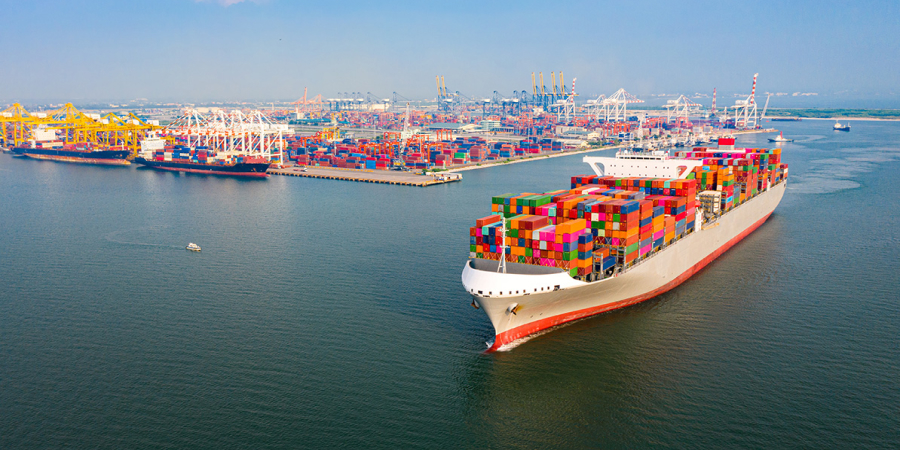 Multi carrier shipping software, high volume shipping, container ship